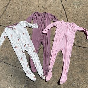 Kyte baby footed zipper romper sleepers and shortall bundle